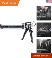 Durable Black Caulk Gun for Professional Use - 1/10 Gallon Cartridge Compatible