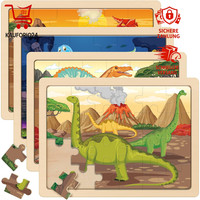Dinosaurier Puzzle Holzspielzeug 4X24 Teile Ab 3 Jahre Lehrreich Geschenk Kinder