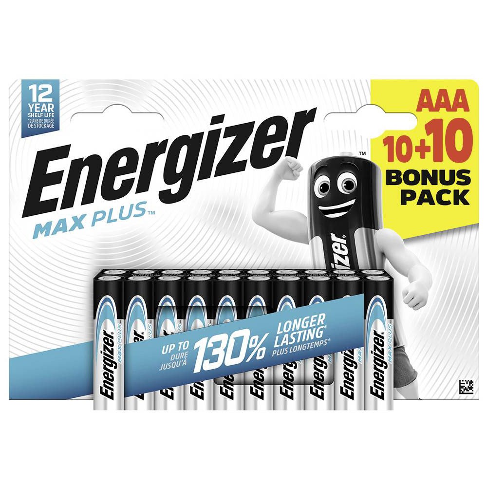 Energizer Max Plus AAA Battery Alkali-Manganese 1.5V 20 pc(s)