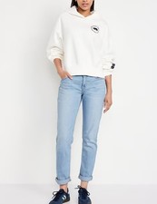 Old Navy Jeans Women 4 Mid Rise Wow Boyfriend Straight Leg Light Wash Blue Denim