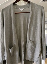 Time And Tru Women's Kimono Open Front Slit Rear Bottom Women's L-Large Gray