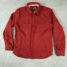 NEW The Normal Brand Men's  Flannel Shirt Jacket Shirt Red Medium