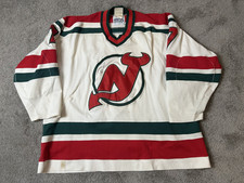 1982-83 Jeff Larmer New Jersey Devils Inaugural Game Used Worn Hockey Jersey