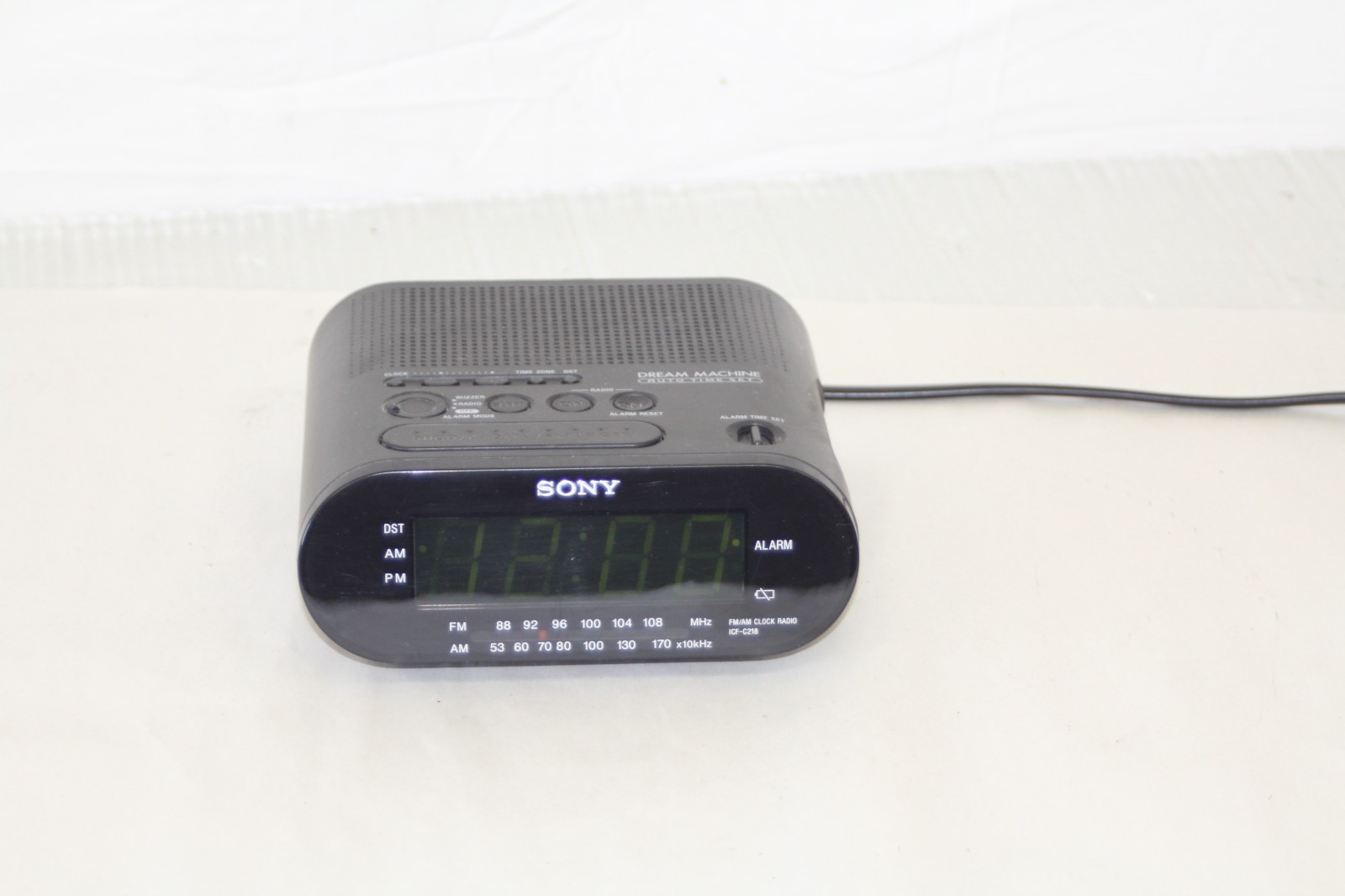 Sony Alarm Clock Dream Machine Radio Auto Time Set ICF-C218 Tested/Working