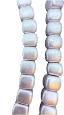 Hildie & Jo Matte Silver Czech Glass Cube Beads 6mm