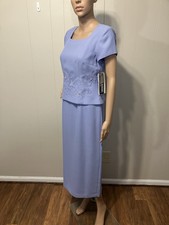 NWT Jessica Howard" Evenings Petite Embroidered Beaded Mother of Bride Dress 6P