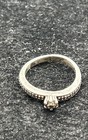 925 Sterling Silver Gold Plated Real Diamonds Solitaire Ring Size 5.5 2.29 Grams — photo 3