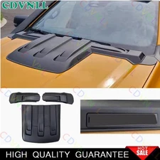 For Ford Ranger 2023-2024 Black Samurai Matte Engine Hood Air Outlet Vent Trim