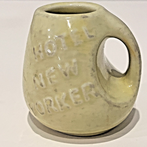 New Yorker Hotel Individual Creamer by Hall Antique Yellow Art Deco Ceramic Mini