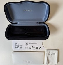 Gucci Sunglasses Case Black Velvet Clamshell Small Case Cloth Authentic NEW