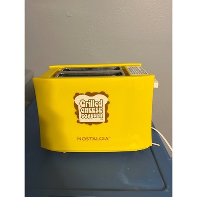 Nostalgia TCS2 Yellow Grilled Cheese Toaster 2-Slot Wide Appliance New No Basket