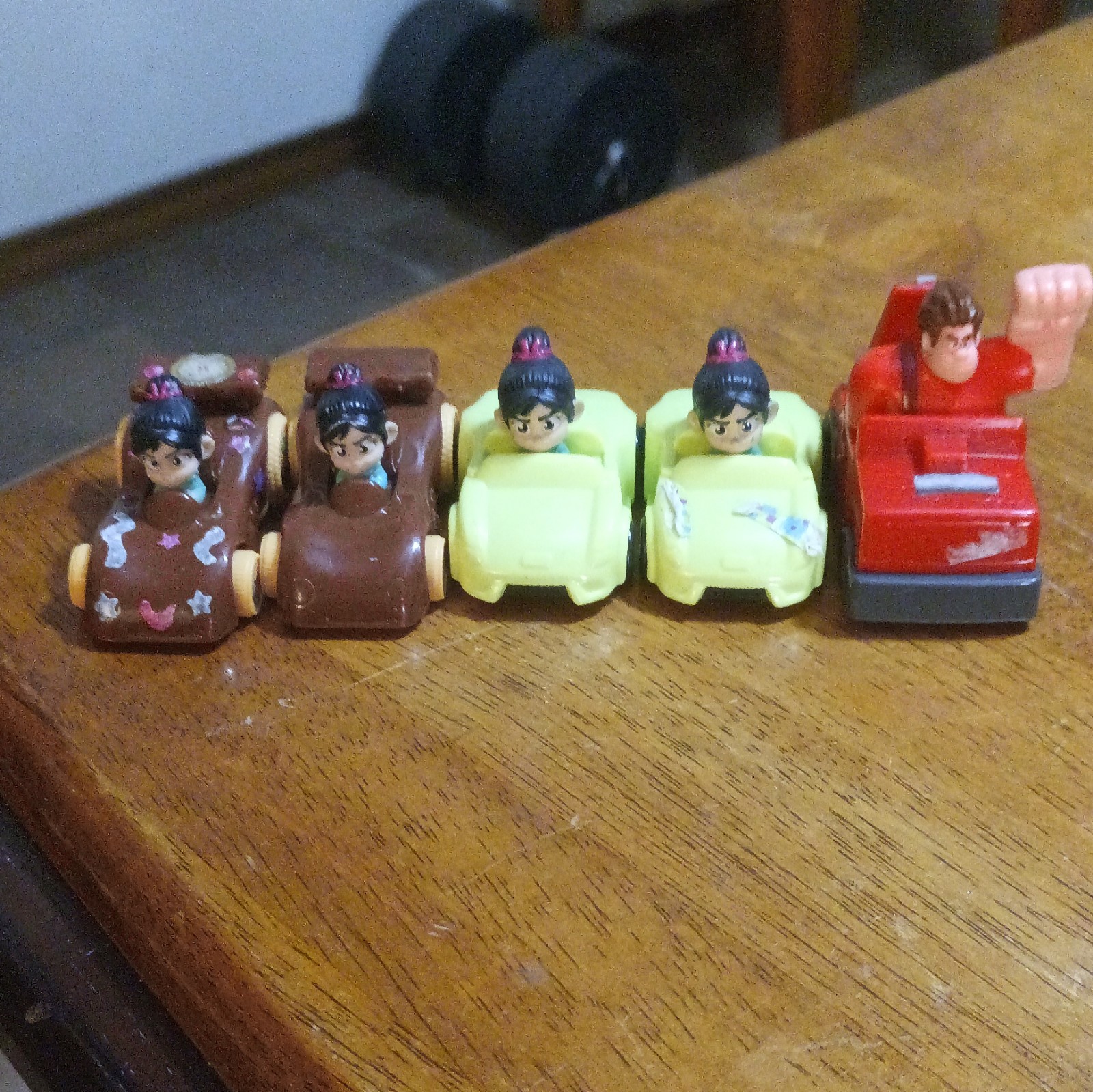 McDonald's Disney Wreck-It Ralph Mini Vehicle Toy Cars + Figures Lot of 5 2012