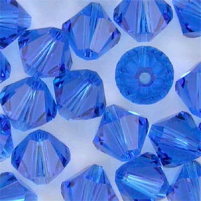 15 SWAROVSKI ZWEIKEGEL 8mm KRISTALL PERLEN CAPRI BLAU SUPER ANGEBOT