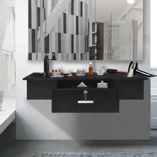 Hair Salon Station Wall-mount for Hair Stylist Beauty Spa Salon Locking Styling