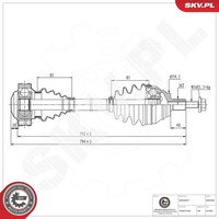 Esen SKV Antriebswelle Rechts, Vorderachse U.A. FüR Audi, Cupra, Seat, Skoda, VW