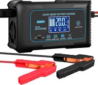 Autobatterie LadegeräT 20A 12V/24V FüR Lifepo4 AGM Blei-SäUre Mit Lcd-Anzeige