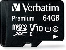 64GB Premium Microsdxc Memory Card with Adapter UHS-I V10 Class 10 Supports Full