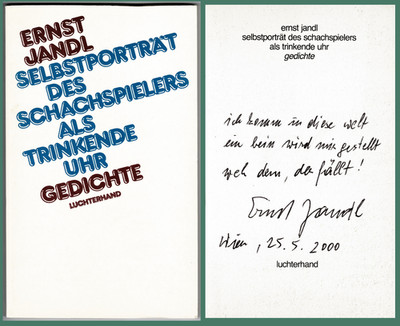 Author ERNST JANDL Signed First Edition w/ Handwritten Poem 1983 + CoA