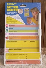 Emergency Babysitter Magnetic Dry-Erase Board, Write-on Wipe-off Checklist