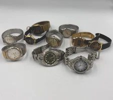 Lot Of 10 Wristwatches - Multi Brands Untested, BENRUS, MiNICCI Sharp Timex