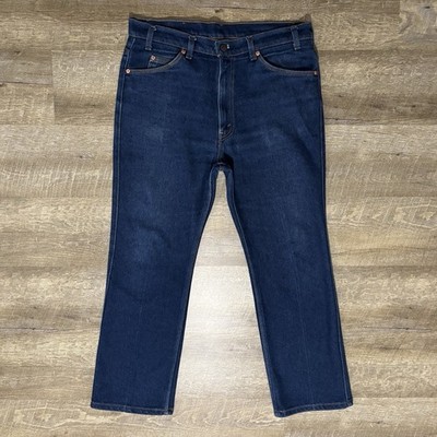 Vintage Levis 517 Jeans Mens 36x29 Dark Wash Boot Cut Cowboy Cut MADE IN USA