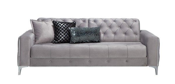 Stoffsofa Dreisitzer Wohnzimmer Sofa 3 Sitzer Polstersofa Couch Beige-image