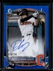 2025 Bowman Draft Dean Curley Chrome Auto Blue Wave Refractor 1st Prospect #/150