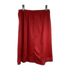 Vintage Half Slip - Short Small - Red Nylon Lace Lorraine Quality Lingerie