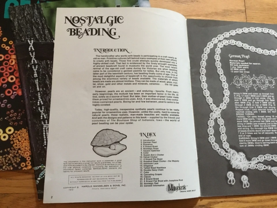 Lote de 3 libros de abalorios artesanales de los años 70 ruedas de carro, simplemente cuentas y nostálgicos Foto 4 de 4