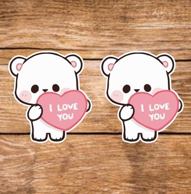 Pet Love (2 Stickers) 3.5in, Waterproof, Glossy Finish.