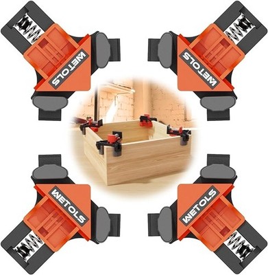 Orange - WETOLS Corner Clamp for Woodworking 90 Degree Right Angle Clamp WE404