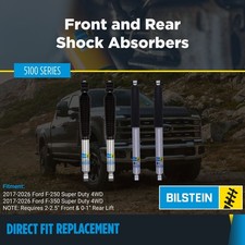 Bilstein 5100 Set Of 4 Shocks For 2017-2026 Ford F250 F350 W 2-2.5 Front Lift Bilstein 5100 Set Of 4 Shocks For 2017-2026 Ford F250 F350 W 2-2.5 Front Lift