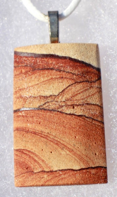 Original,  Picture Rock Sandstone Pendant by Bob Caruso * 1.5'' tall
