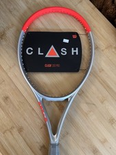 Wilson Clash 100 Pro Tour - 4 1/4 2 - Silver/Red NEW