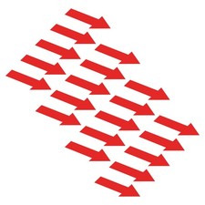 10" x 5" Arrow Sticker, 20 Pcs Red Arrow Floor Sticker Decals Self-Adhesive