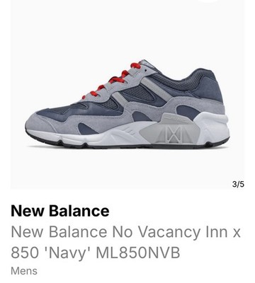 New w/o box New Balance No Vacancy Inn x 850 \'Navy\' ML850NVB Men’s Sz 8.5 New Balance New Balance ML850NVB “NO VACANCY INN main image 3