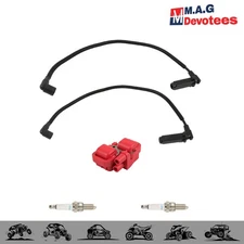 For Polaris RZR S 800 Ignition Coil + Spark Plug w/Wire Cap 2011 2012 2013 2014