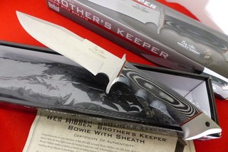 United Wesley Hibben WH103 12 5" coltello fodero Bowie Brother's Keeper nuovo con scatola