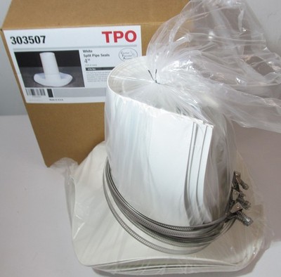 8-PACK WEATHERBOND 303507 TPO SPLIT ROOF SEAL/ FLASHING 4 in  3-1/8 TO 4'' PIPE