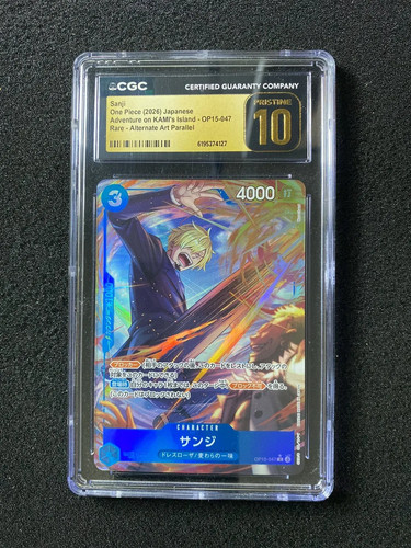 2026 One Piece Japanese Sanji #OP15-047 Rare Alternate Art CGC Pristine 10 YX80