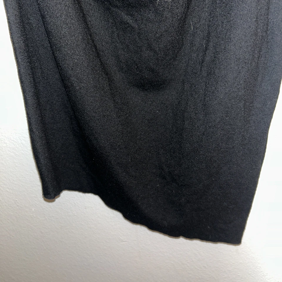 Vestido Helmut Lang Asimétrico 100% Lana Mujer Pequeño Negro Minimalista, Vintage Foto 4 de 4