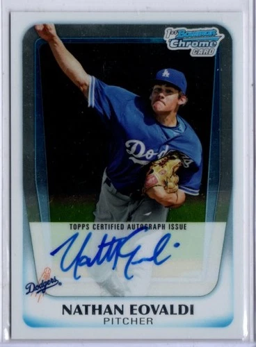 2011 Bowman Chrome Prospects Baseball Nathan Eovaldi ROOKIE AUTO DODGERS - Picture 1 of 1