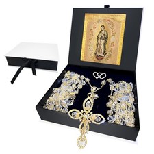 Lazo Para Boda Wedding Lasso Ceremony Gift Rosario Catolica Crystal Rosary