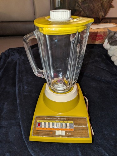 Sears Insta•Blend 14 Speed Solid State Harvest Gold Blender Vintage 70s Tested
