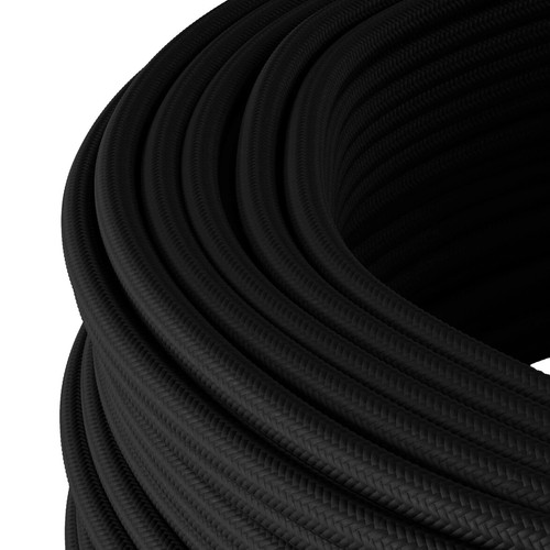 Cable textil para lámpara con control de iluminación, 5 hilos 5x0,75mm2, negro - Imagen 2 de 3