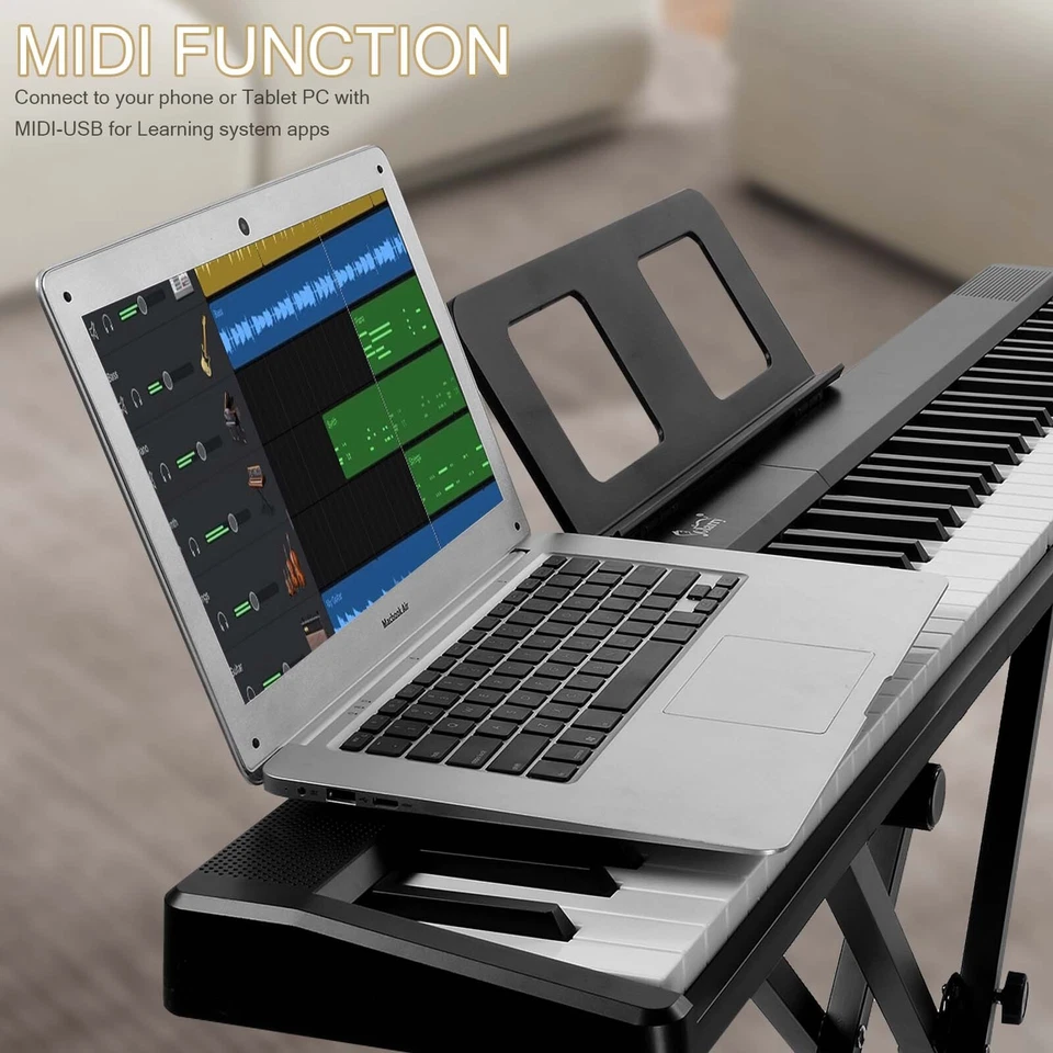 🎸¡ENVÍO GRATUITO!🎸88 teclas piano/teclado eléctrico plegable + MIDI + USB + ¡estuche/bolsa! Foto 4 de 4