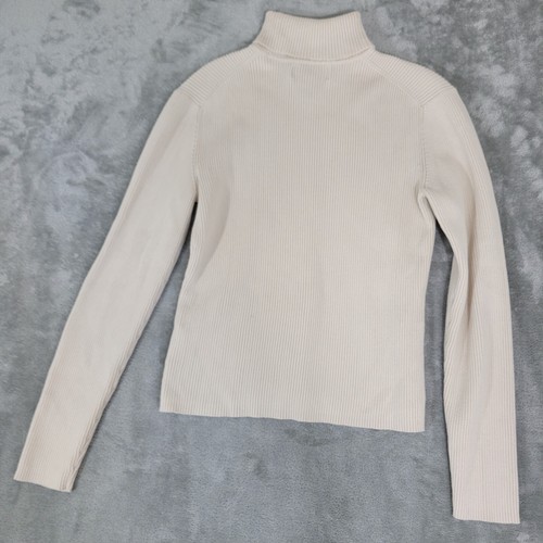 Jones New York Country Women's Sweater Turtleneck Wool Blend Ribbed Classic Sz L - Picture 3 of 8