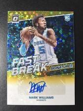 2022 Panini Optic Fast Break Mark Williams Gold Holo Prizm /10 First Print Auto