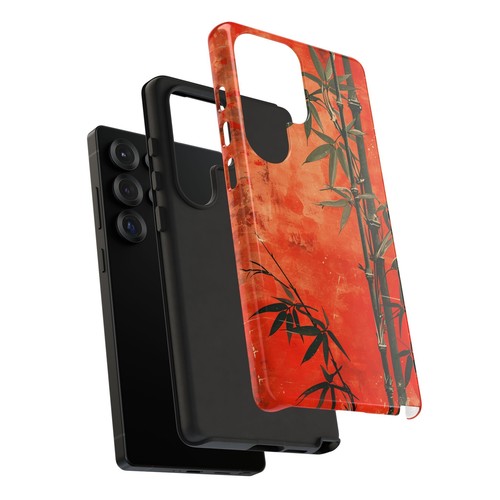 Bamboo Shoots Red - Phone Ink Case for iPhone, Galaxy, Pixel - Picture 197 of 281