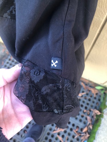 Royal Bones By Daang Goodman, Black Lace Cold Should. Hi-Low Dress Med. Goth - Picture 7 of 9
